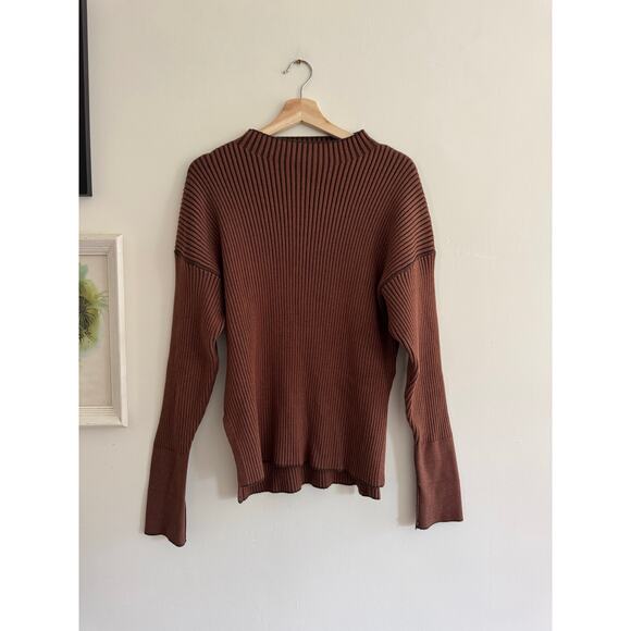 VARLEY Emile Rib Knit Brown Sweater Size Small - Picture 3 of 7